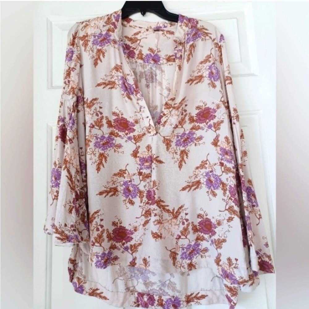 Free People Lilac Floral Tunic